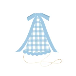 Best Bonjour Fete Sky Blue Gingham Party Hats