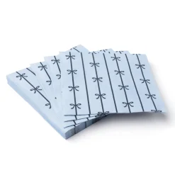 New Bonjour Fete Sky Blue Signature Bow Large Napkins