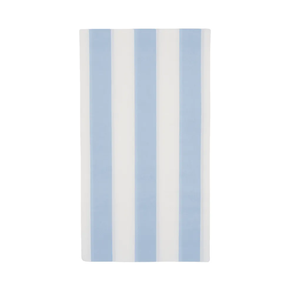 New Bonjour Fete Sky Blue Signature Cabana Stripe Guest Towels