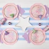 New Bonjour Fete Sky Blue Signature Cabana Stripe Table Runner