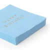 Discount Bonjour Fete Sky Blue Signature Happy Birthday Cocktail Napkins