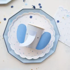 Online Bonjour Fete Sky Blue Signature Large Plates