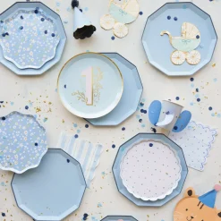 Online Bonjour Fete Sky Blue Signature Large Plates