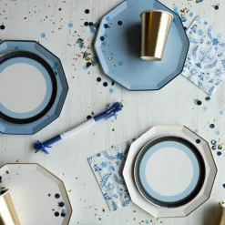 Online Bonjour Fete Sky Blue Signature Large Plates