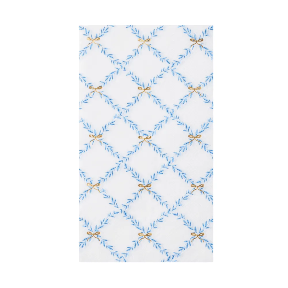 Sale Bonjour Fete Sky Blue Trellis Guest Towels