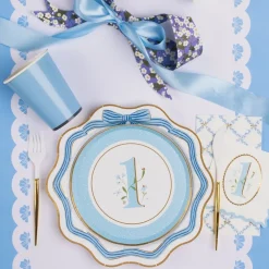 Sale Bonjour Fete Sky Blue Trellis Guest Towels