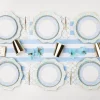 Hot Bonjour Fete Sky Blue Trellis Small Plates