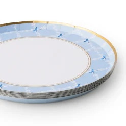 Hot Bonjour Fete Sky Blue Trellis Small Plates