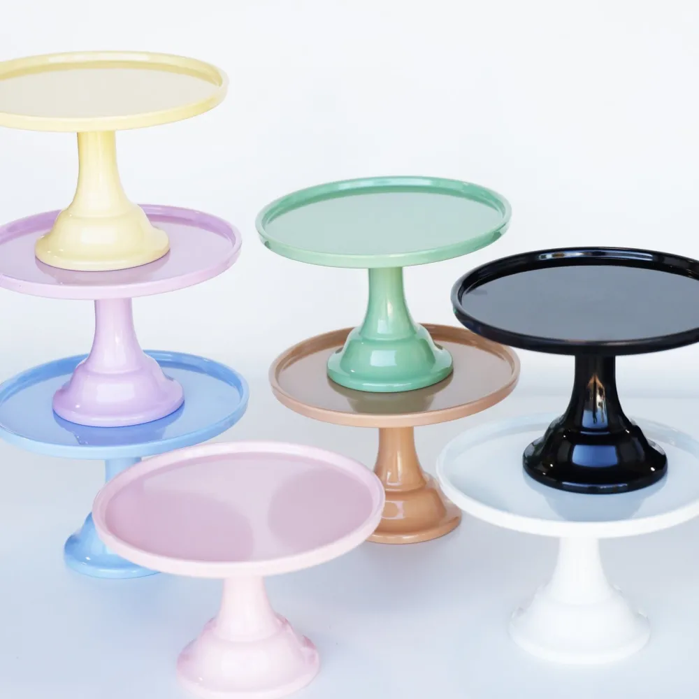 Discount Joyeux Company Small Daisy Yellow Melamine Cake Stand