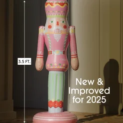Online Funboy Small Inflatable Pink Nutcracker