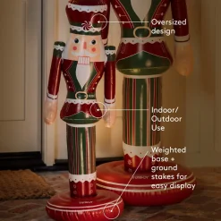 Hot Funboy Small Inflatable Red & Green Nutcracker