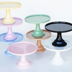 Joyeux Company Small Ink Black Melamine Cake Stand
