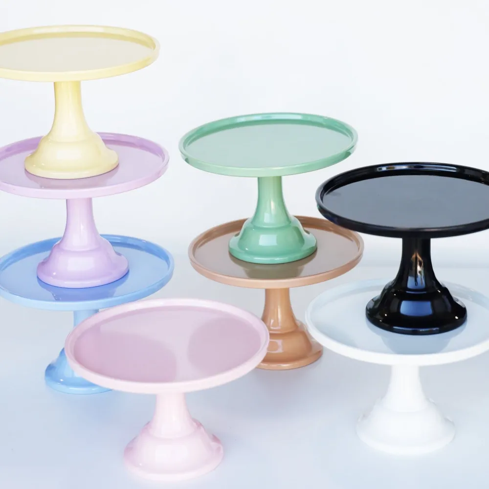 New Joyeux Company Small Lilac Purple Melamine Cake Stand