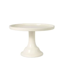 Outlet Joyeux Company Small Linen White Melamine Cake Stand