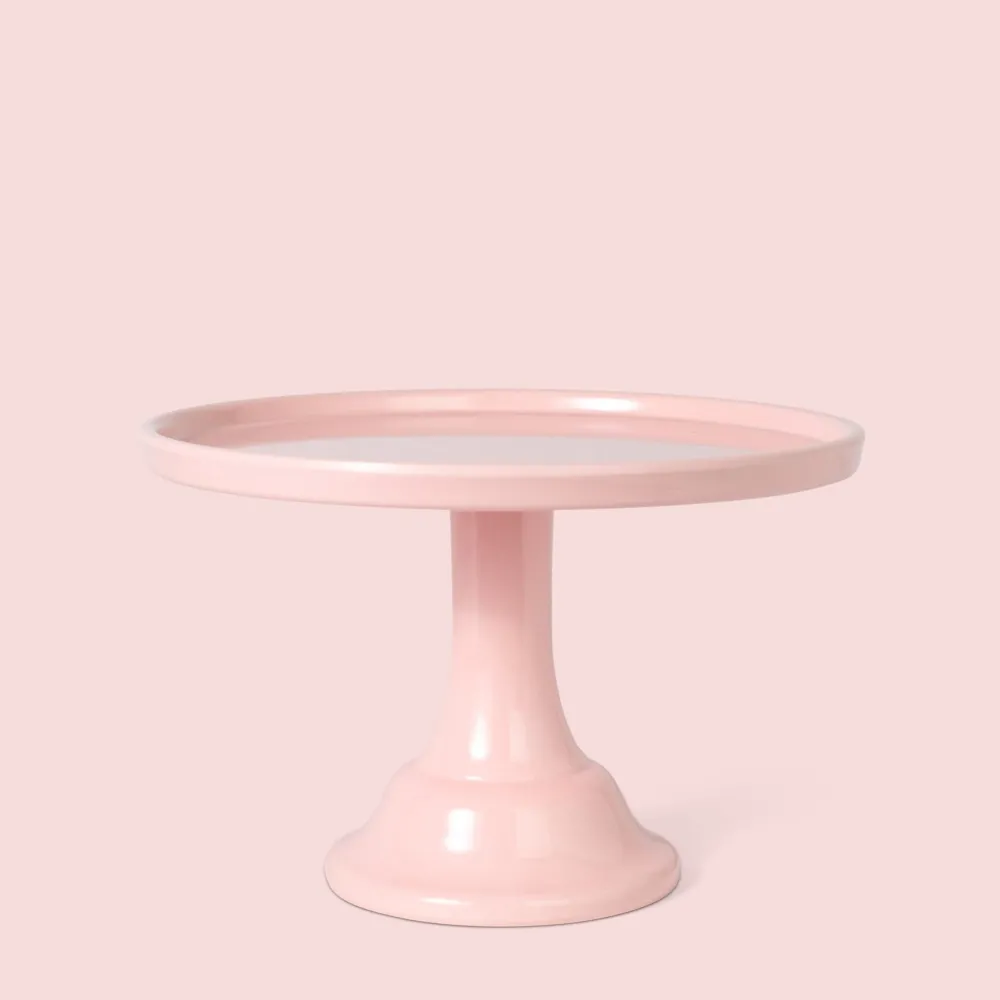 New Joyeux Company Small Peony Pink Melamine Cake Stand