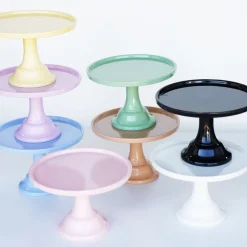 Clearance Joyeux Company Small Sage Green Melamine Cake Stand