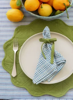 New Heather Taylor Home Soho Light Blue Napkins
