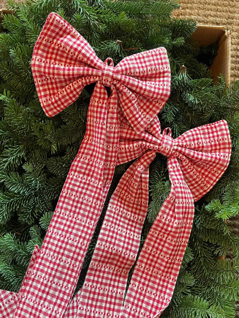 Discount Heather Taylor Home Soho Red Fabric Bow