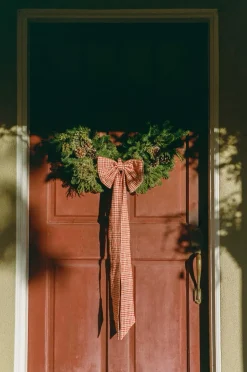 Discount Heather Taylor Home Soho Red Fabric Bow