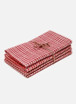 Outlet Heather Taylor Home Soho Red Napkins