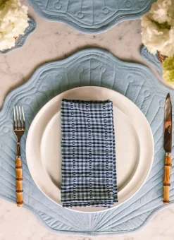 Heather Taylor Home Soho Two Toned Indigo Blue Napkins