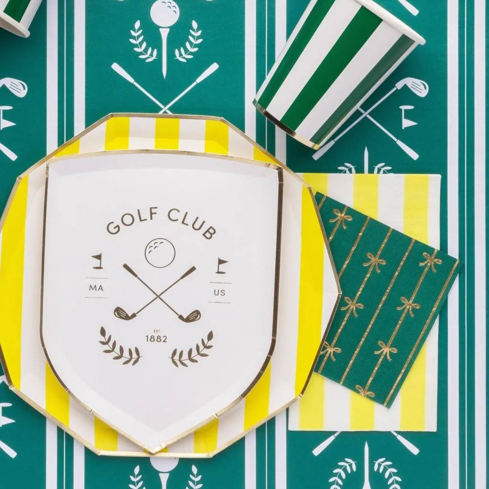 Clearance Bonjour Fete Soleil Yellow Cabana Stripe Guest Towels