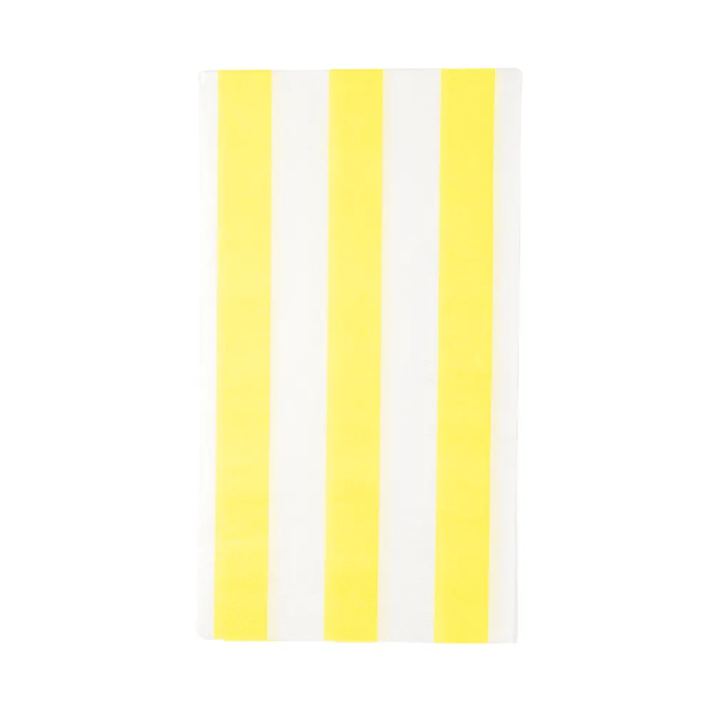 Clearance Bonjour Fete Soleil Yellow Cabana Stripe Guest Towels