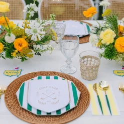 Clearance Bonjour Fete Soleil Yellow Cabana Stripe Guest Towels