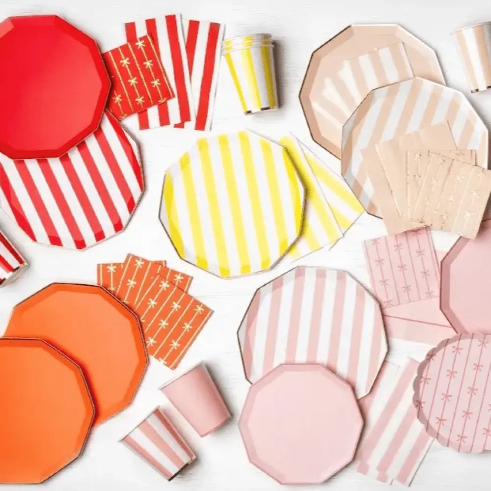 Online Bonjour Fete Soleil Yellow Signature Cabana Stripe Cups
