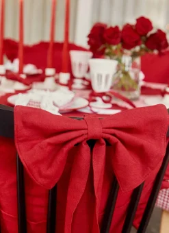 Best Heather Taylor Home Solid Red Fabric Bow