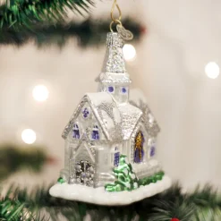 Clearance Old World Christmas Sparkling Cathedral Ornament