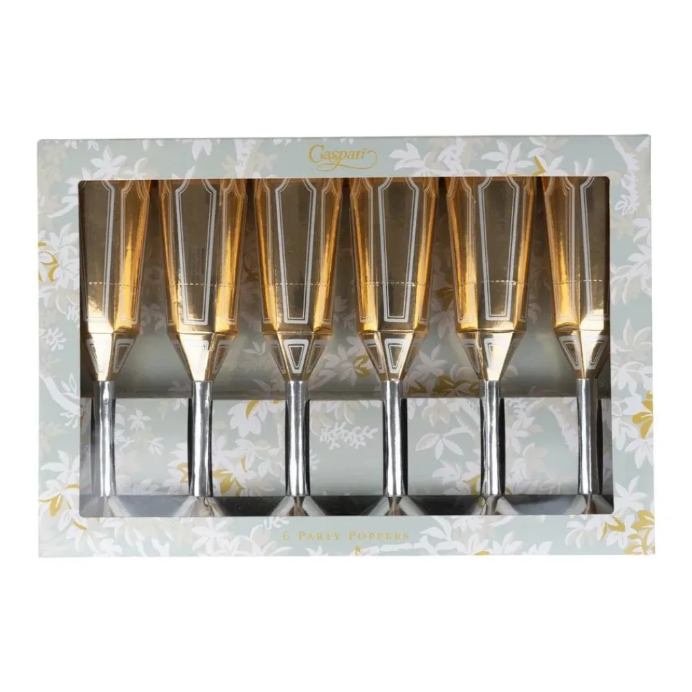 New Caspari Sparkling Flutes Party Poppers
