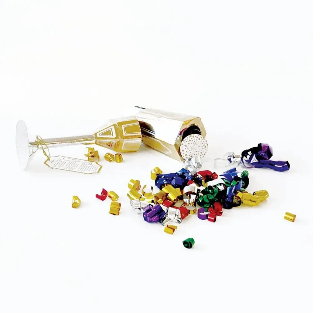 New Caspari Sparkling Flutes Party Poppers