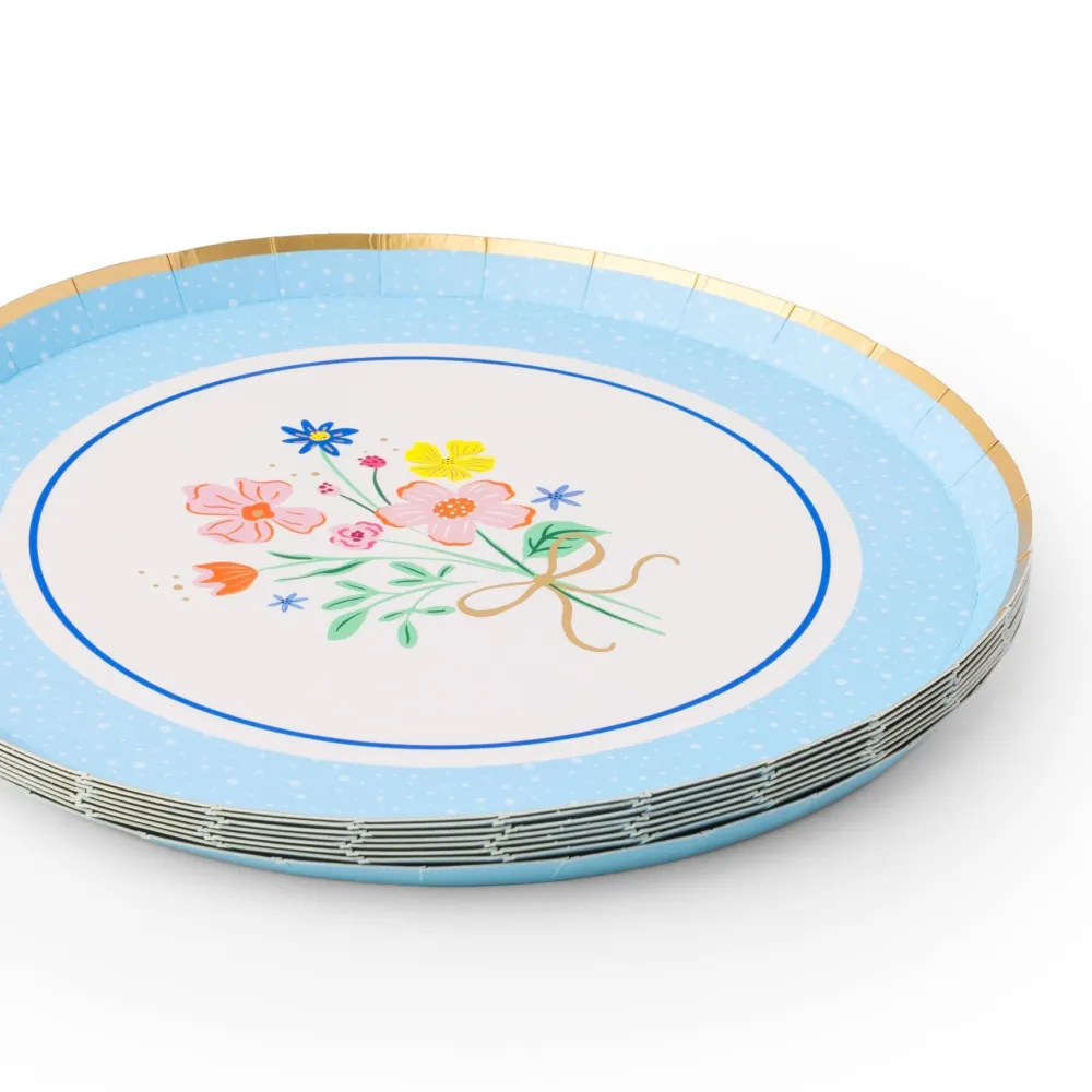 Clearance Bonjour Fete Spring Bouquet Floral Dessert Plates