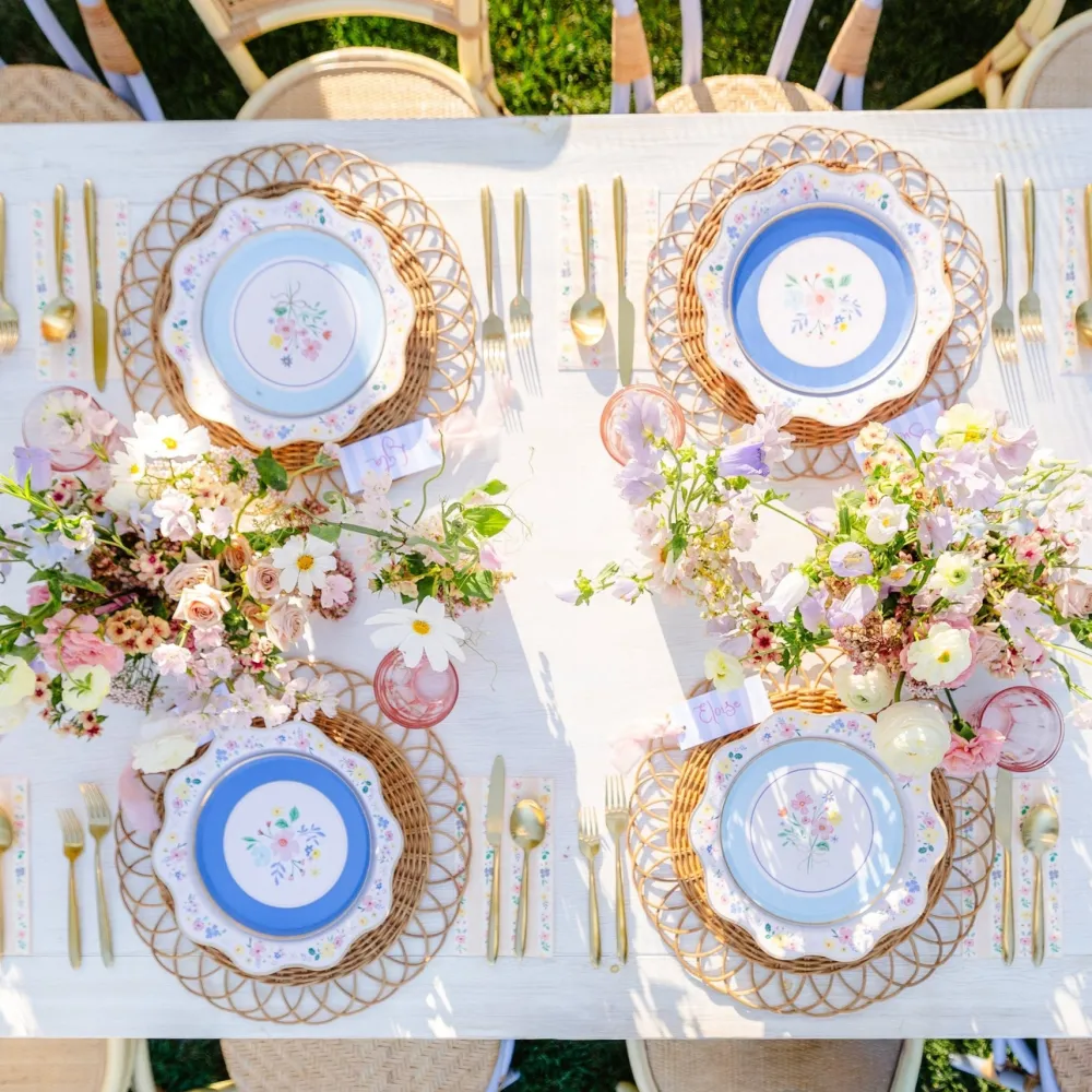Clearance Bonjour Fete Spring Bouquet Floral Dessert Plates