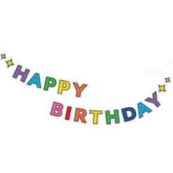 Outlet Bonjour Fete Sprinkles & Smiles Rainbow Happy Birthday Banner