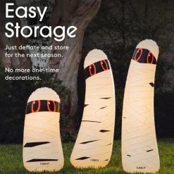 Discount Funboy Standing Light-Up Mummy Ghost Decor, Set of 3