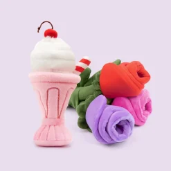 New The Foggy Dog Strawberry Milkshake Interactive Snuffle Dog Toy