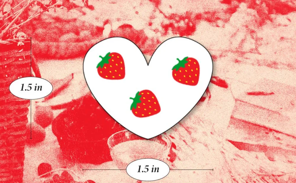 Outlet Fazit Strawberry Speckles Temporary Tattoos