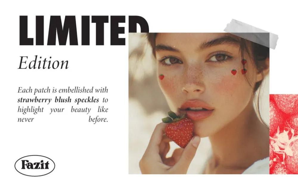 Outlet Fazit Strawberry Speckles Temporary Tattoos