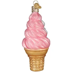Old World Christmas Strawberry Swirl Soft Serve Ornament