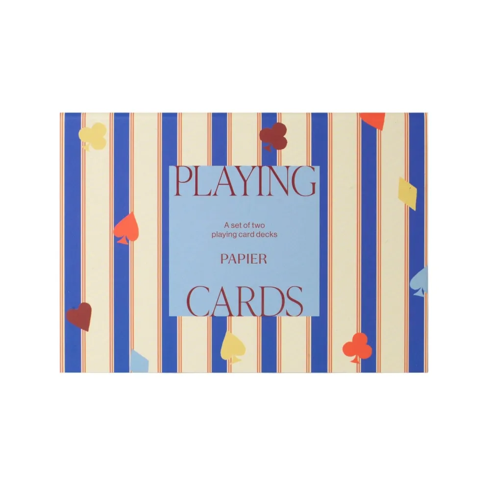 Clearance Papier Suits & Stripes Playing Cards, Set of 2 Decks