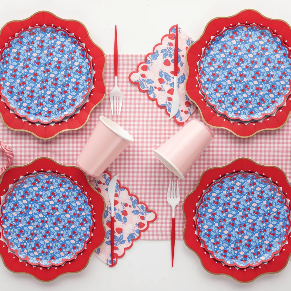 Bonjour Fete Summer Strawberry Large Napkins