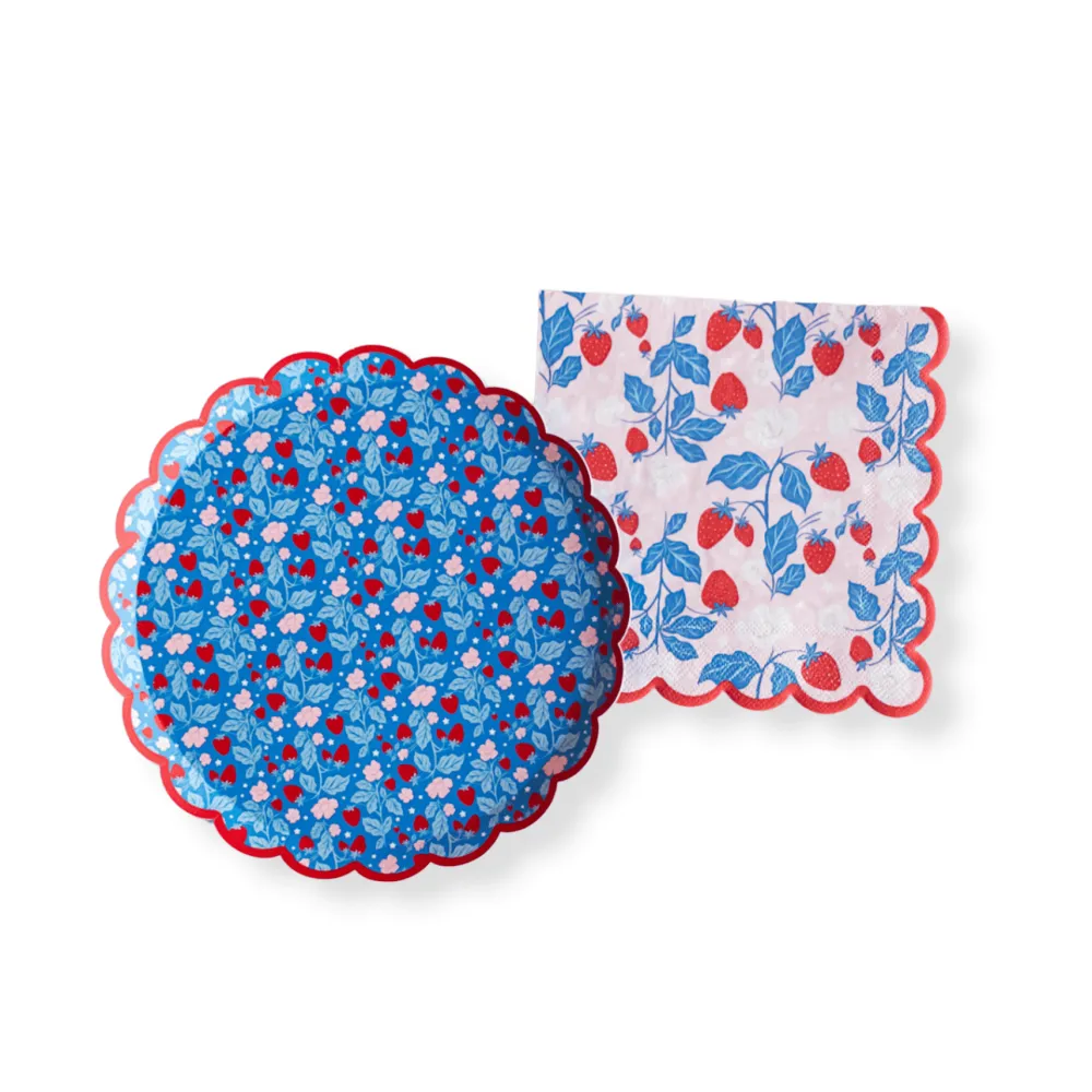 Bonjour Fete Summer Strawberry Large Napkins