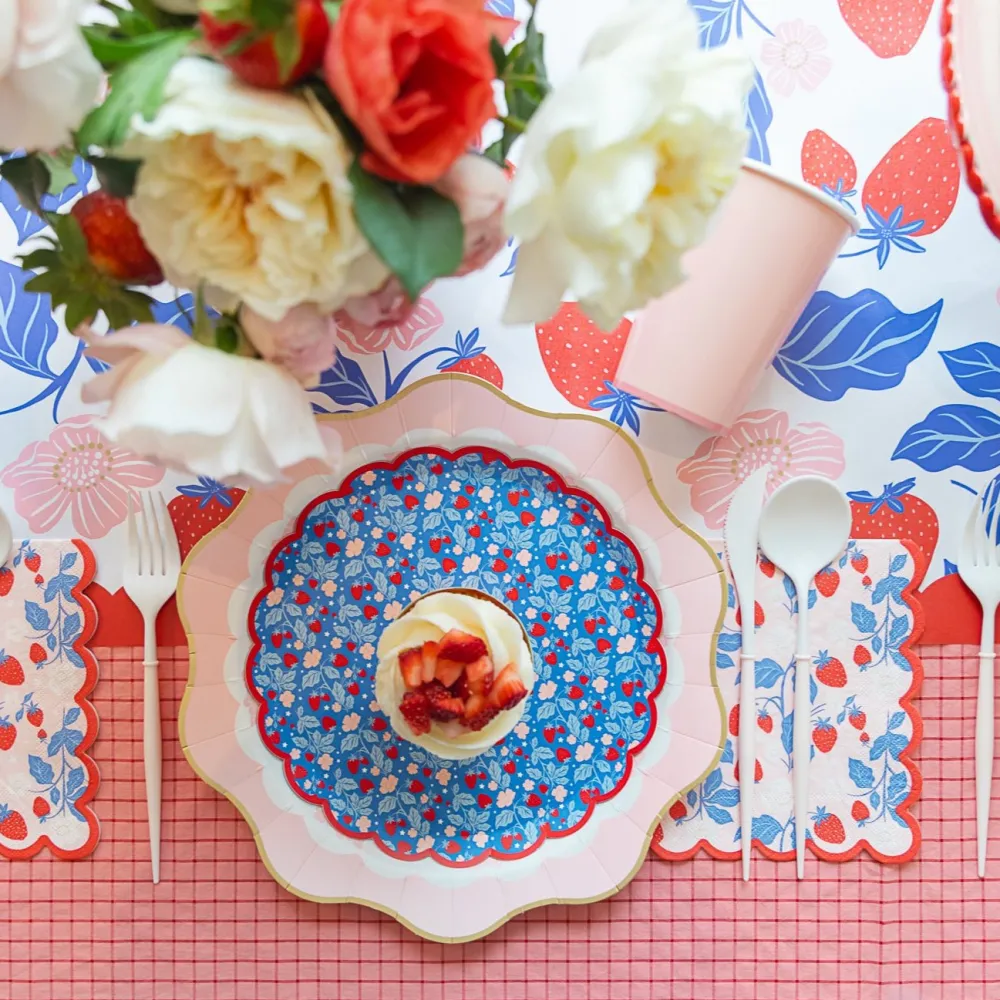 Bonjour Fete Summer Strawberry Large Napkins