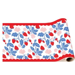 New Bonjour Fete Summer Strawberry Table Runner