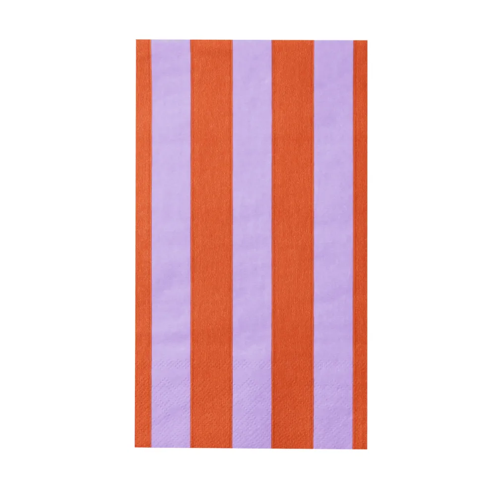 Sale Bonjour Fete Sunkissed Orange & Lilac Signature Cabana Stripe Guest Towels