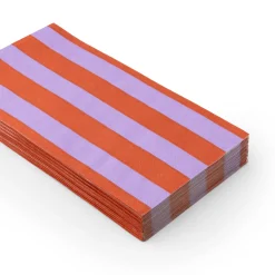 Sale Bonjour Fete Sunkissed Orange & Lilac Signature Cabana Stripe Guest Towels