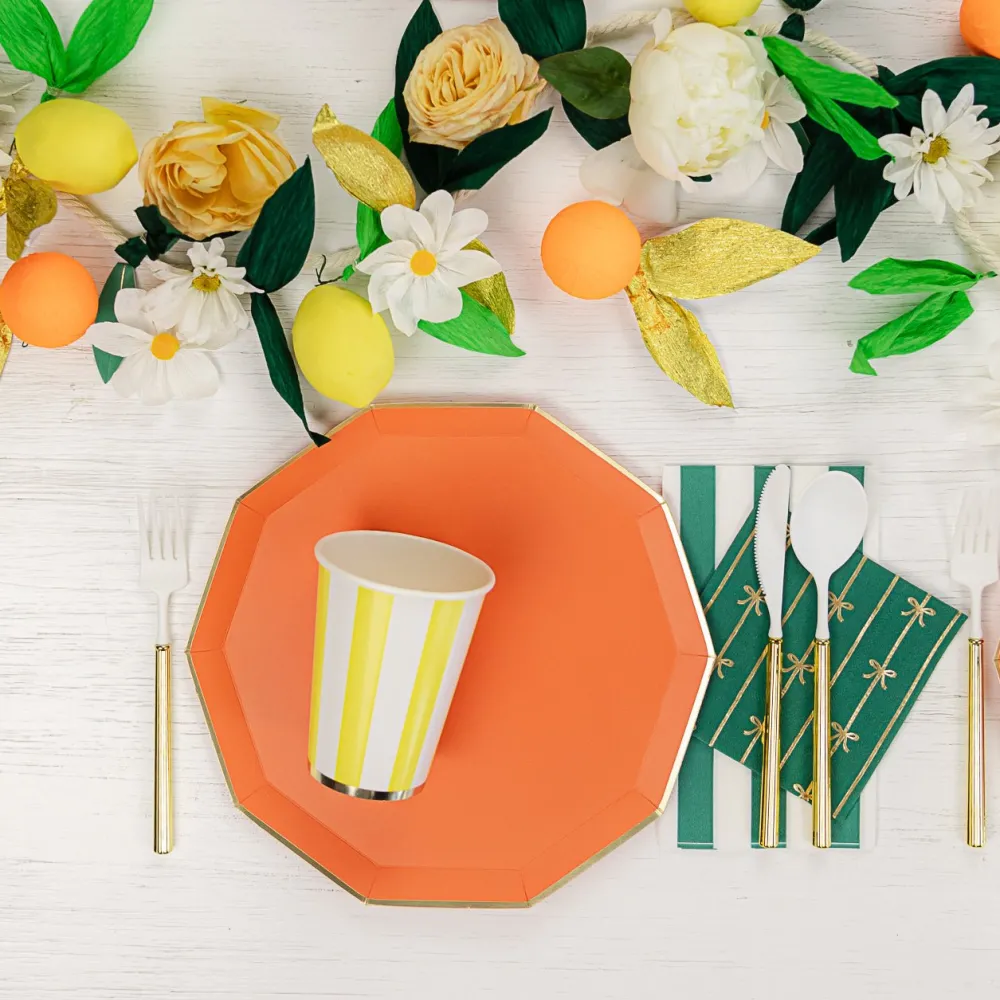Sale Bonjour Fete Sunkissed Orange Signature Large Plates