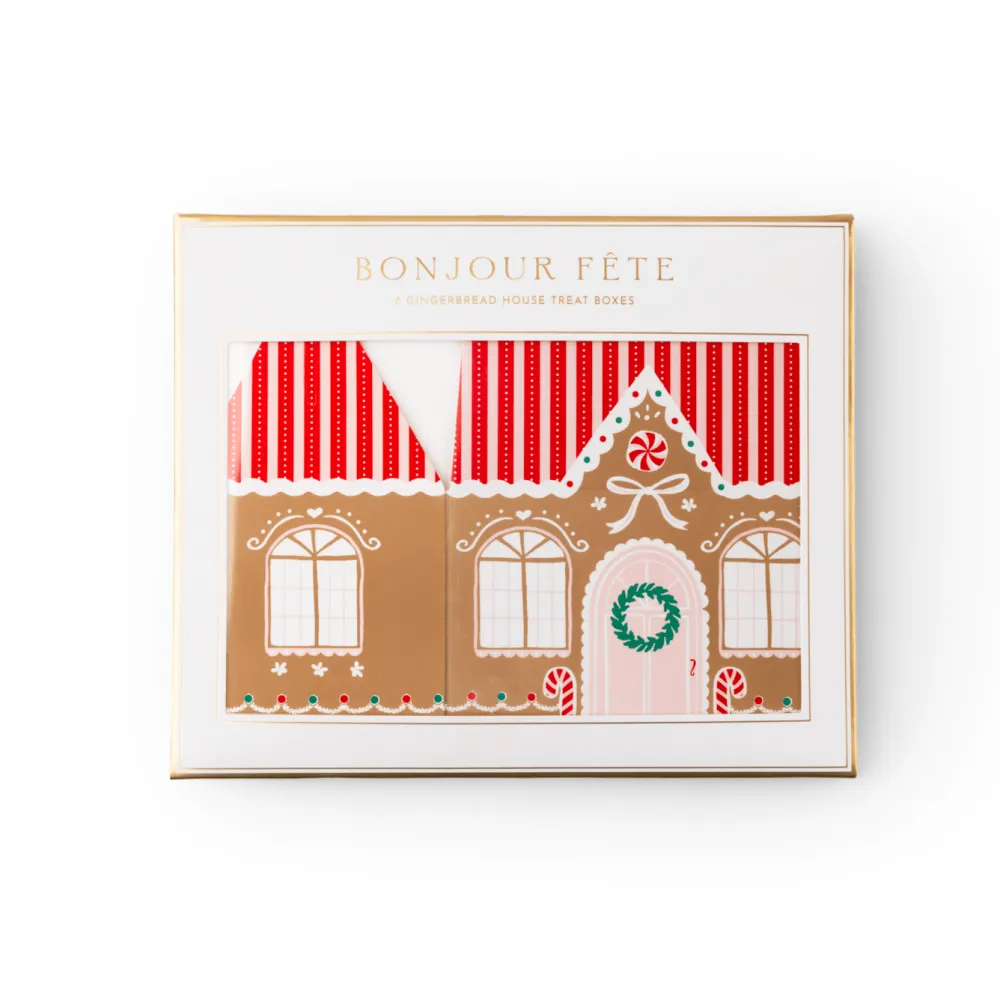 New Bonjour Fete Sweet Gingerbread House Cookie Boxes